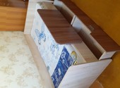 Детская кроватка, 90х160 см с матрацем, с ящиками для белья
