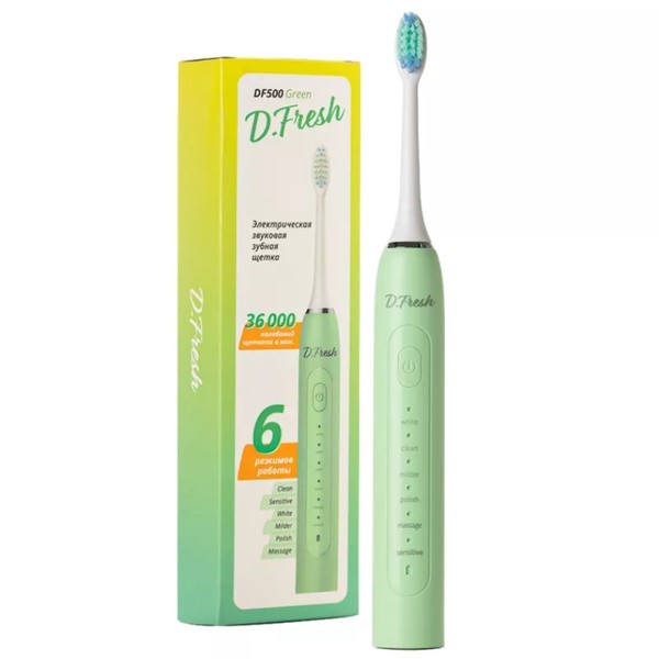 Зубные щетки D. Fresh DF500, зеленый дизайн