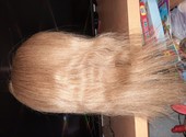 Манекен голова 100 натуральный волос, 45см