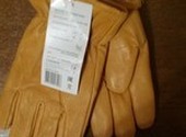 Утепленные перчатки из натуральной кожи.