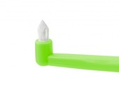 Монопучковая щетка Revyline interspace для чистки зубов и брекетов, зеленая