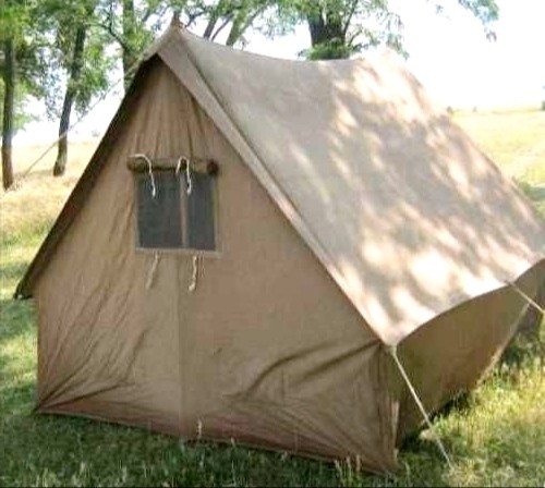 Палатка двуместная из брезента