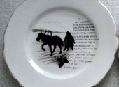 Тарелки Кузнецова фарфор антиквариат с иллюстрациями и стихами