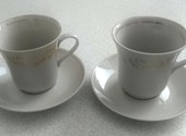 Чашки с блюдцами кофейные