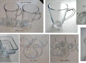Посуда стекло бесцветное прозрачное без рисунка