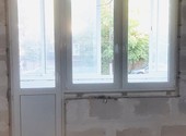 Балконный блок б/у ПВХ дверь, окно- двухкамерный стеклопакет 10 000т. р