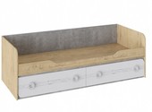 Кровать с 2 ящиками Мегаполис (Бунратти/Белый с рисунком)