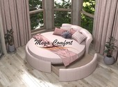 Круглая двуспальная кровать «Жемчужина»