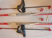 Продаю новый лыжный комплект: лыжи пластик + палки + ботинки