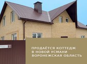 Двухэтажный кирпичный коттедж в Новой Усмани Воронежской области