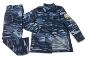 Пошив Кадетский костюм камуфляжный для кадетов Россия тк смесовая цвет синий грета