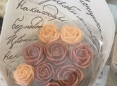 Цветы розы из шоколада
