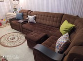 Продам угловой раскладной диван с раскладным креслом+ пуфик