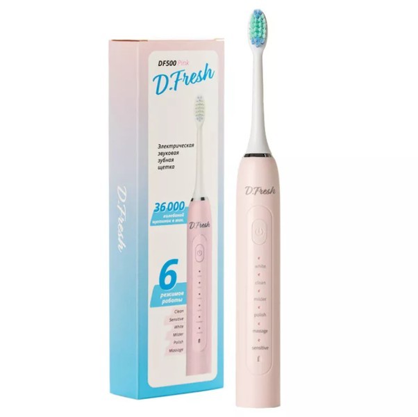 Звуковая щетка для зубов D. Fresh DF500, розовая