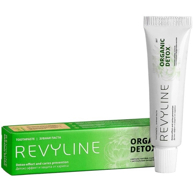 Зубная паста Organic Detox от Revyline, упаковка 25 мл