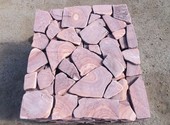 Камень галтованный Розовый с разводом натуральный песчаник природный
