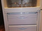 Холодильник Атлант бу 60 ×186 ×63 два копресора общий объем 365 л. Объем холодной камеры 285 л. Объем морозильной камеры 80 л.