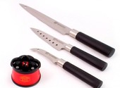 Набор ножей (3 штуки) и ножеточка
